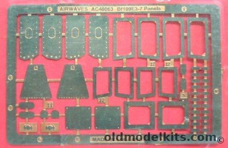 Airwaves 1/48 1/48 Bf-109E3-8 Panel Details, AC48063 plastic model kit